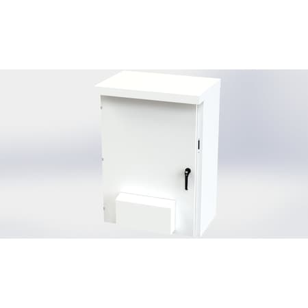 Saginaw Control & Engineering 3 Point Latch Electrical Enclosures, 53 in H, 20 in D, 37.38 in W, NEMA 3R, Galvanized Steel SCE-53XVR3720